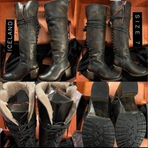 Freebird Iceland.  Fully line Sherpa. Size 7. Black.